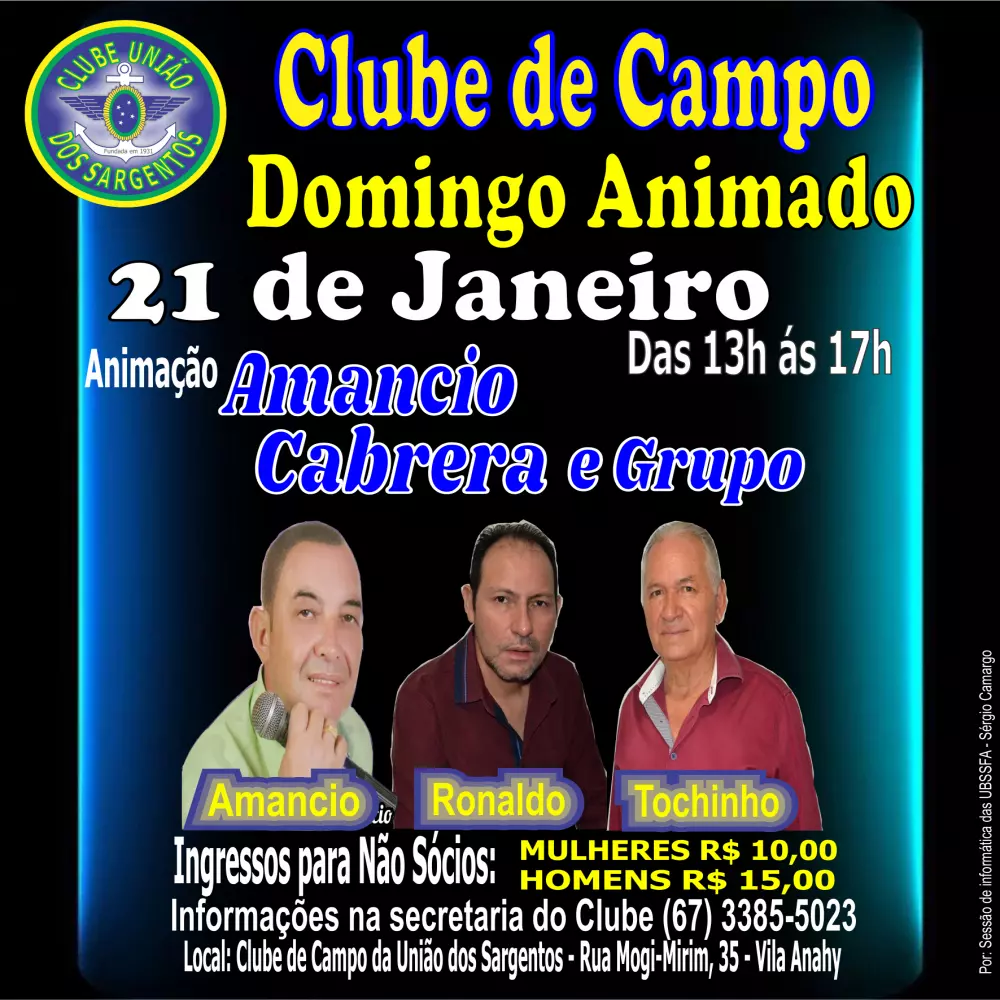 Domingo Animado no Clube de Campo 21/01/2024